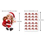 Personalized 3D-Effect Artwork Cartoon Santa Character Photo Stickers with Name Christmas Gift for Family Kids