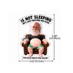 Personalised Dad Is Not Sleeping Funny Squishy Silicone Belly Photo Acrylic Fridge Magnet with Name Birthday Father's Day Gift for Dad Men