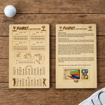 Personalized Engraved Name Portable Wooden Golf Dice Game with 9 Pegs 4 Dices and 4 Players Travel Game Night Birthday Gift for Golf Lovers