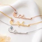 Personalised Dainty Golf Club Birthstone Sterling Silver Necklace with Name Birthday Anniversary Gift for Women Golf Lovers