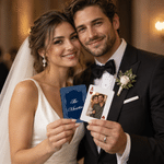 Jeu de cartes à jouer personnalisées aux rayures vintage multicolores avec texte « Réunion de famille » – Cadeau de mariage pour un couple de jeunes mariés et la famille