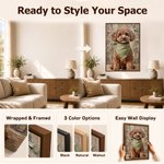 Personalized Floral Wooden Wall Spatula Oil Painting Style Pet Photo Canvas Prints with Text Home Decor Birthday Gift for Pet Owners 12
