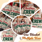 Personalised Christmas Crew Theme Snowflake Soft Throw Blanket with Name Home Decor Christmas Gift for Kids Family
