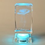 Bases de lumière en cristal de roche 3D personnalisées pour un cadeau de Saint-Valentin 3