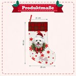 Personalisierter Hundeportrait Weihnachtsstrumpf mit Namen | Haustierportrait nach Foto | Nikolausstrumpf | Weihnachtsgeschenk für Herrchen & Frauchen