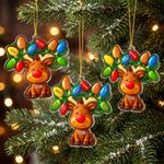 Personlig julgransdekoration i akryl med renmotiv och namn – inredningsdetalj och julklapp till familjen
