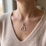Personalized Running Lady Heart Zircon Necklace with Engraved Name Marathon Birthday Gift for Running Lovers 2