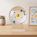 Personalized 3D Solar System Crystal Ball for Family Friends Kids Gift