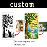 Personalized Pet Silhouette Pet Photo Solar Garden Light with Name and Date Garden Decor Memorial Sympathy Gift for Pet Owner
