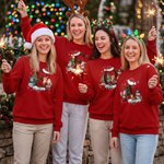 Personalized Plaid Christmas Initial Snowflake Kids Adult T-shirt Sweatshirt with Name Christmas Gift for Family Kids
