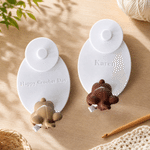 Personalized Portable 3D Printed Bear Knitting Needle Organizer with Text Daily Use Birthday Gift for Knitters DIY Craft Lovers
