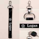 Personalized Ball Sports Wristband Keychain with Name Daily Use Birthday Game Day Gift for Sports Lovers