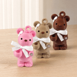 Personalized Portable 3D Printed Bear Knitting Needle Organizer with Text Daily Use Birthday Gift for Knitters DIY Craft Lovers