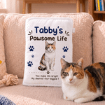 Personalised Book-Shaped Pet Photo Cushion with Name Home Decor Birthday Memorial Gift for Pet Owners
