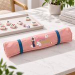 Personalized Birth Flower Cartoon Girl Portable Mahjong Rack Storage Bag with Name and Racks Game Night Birthday Gift for Mahjong Lovers