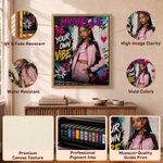 Personalised Graffiti Style Be Your Own Vibe Photo Canvas Prints with Name Home Decor Birthday Gift for Graffiti Lovers