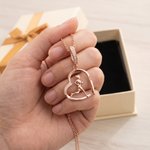 Personalized Running Lady Heart Zircon Necklace with Engraved Name Marathon Birthday Gift for Running Lovers 4