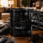 Personalisierte Keramiktasse mit Motorradmotiv, 11 oz oder 15 oz, mit Namen – Alltagsgeschenk und Geburtstagsgeschenk für Motorradfahrer und Biker-Fans
