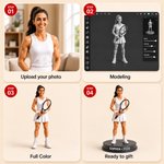 Personalized Boxing Tennis Golf Hobboy Theme Creative Photo to 3D Figure with Name Retirement Appreciation Birthday Gift Family Friend 12