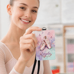Personalised Fantasy Ballet Shoes ID Card Holder with Name Birthday Gift for Ballet Dance Lovers