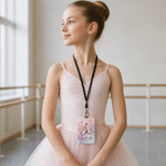 Personalised Fantasy Ballet Shoes ID Card Holder with Name Birthday Gift for Ballet Dance Lovers