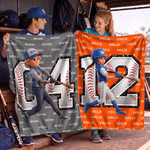 Personalised 3D-Effect Artwork Cartoon Character Photo Soft Throw Blanket with Name Home Decor Birthday Anniversary Gift for Sports Fans Athletes