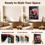 Personalised Graffiti Style Be Your Own Vibe Photo Canvas Prints with Name Home Decor Birthday Gift for Graffiti Lovers