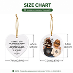Personalised Watercolor Cartoon Back View Ceramic Ornament with Text Tree Decor Christmas Gift for Besties Friends Women