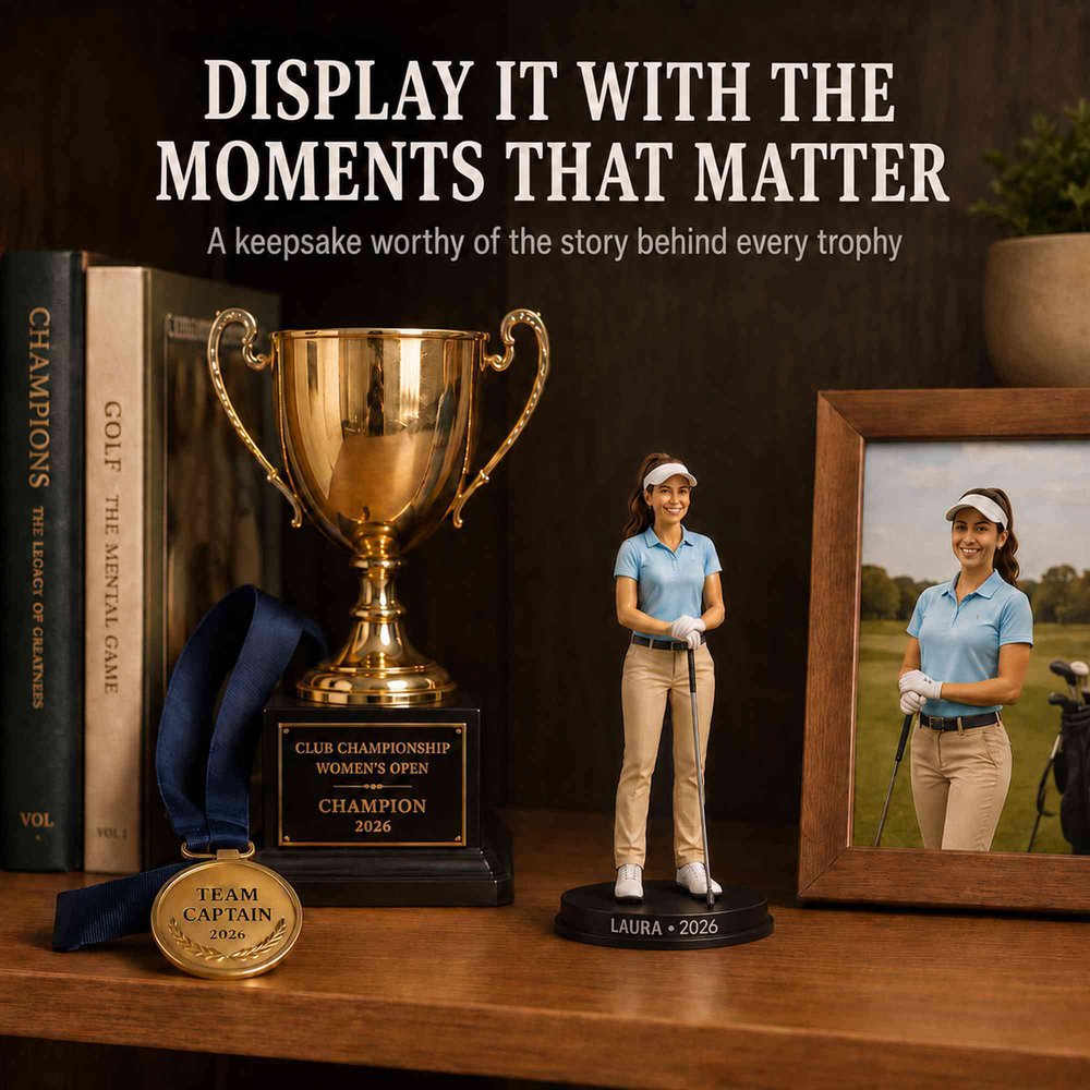 Personalized Boxing Tennis Golf Hobboy Theme Creative Photo to 3D Figure with Name Retirement Appreciation Birthday Gift Family Friend 3