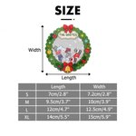 Personlig 3D-shaker-design: julkrans, julstrumpa, snö – magnetisk kylskåpsmagnet i akryl med namn – heminredning och julklapp till familj och vänner