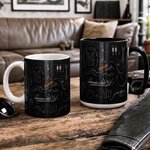 Personalisierte Keramiktasse mit Motorradmotiv, 11 oz oder 15 oz, mit Namen – Alltagsgeschenk und Geburtstagsgeschenk für Motorradfahrer und Biker-Fans