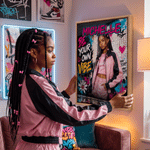 Personalised Graffiti Style Be Your Own Vibe Photo Canvas Prints with Name Home Decor Birthday Gift for Graffiti Lovers