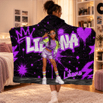 Personalised Cartoon Character Photo Graffiti Style Soft Hooded Blanket with Name Home Decor Birthday Gift for Teenagers Graffiti Lovers 4