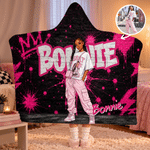 Personalised Cartoon Character Photo Graffiti Style Soft Hooded Blanket with Name Home Decor Birthday Gift for Teenagers Graffiti Lovers 1
