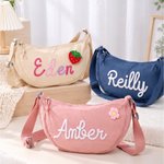 Personalised Multicolour Flower Lollipop Matching Parent-Child Crossbody Bag Set with Name Daily Use Shopping Birthday Gift for Kid Family