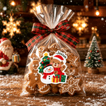 Personalized Cute Santa Claus Snowman Label Waterproof Stickers with Name Gift Decor Christmas Party Gift for Family Friends