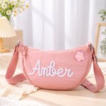 Personalised Multicolour Flower Lollipop Matching Parent-Child Crossbody Bag Set with Name Daily Use Shopping Birthday Gift for Kid Family