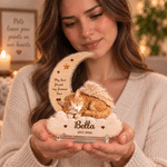 Personalised 3D-Style Artwork Angel Wing Pet Photo Moon Cloud Layered Acrylic Decoration with Name and Year Home Decor Sympathy Gift for Pet Owners