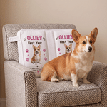 Personalised Book-Shaped Pet Photo Cushion with Name Home Decor Birthday Memorial Gift for Pet Owners