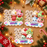 Personalized Christmas Theme Dumpling Acrylic Hanging Ornament with Name Tree Decoration Christmas Gift for Family Kids Friends 6