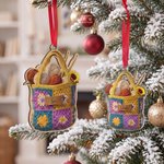 Personalized 3D-Effect Artwork Crochet Bag Wooden Acrylic Ornament with Name Home Decor Christmas Birthday Gift for Knitters Crochet Lovers 7