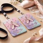 Personalised Fantasy Ballet Shoes ID Card Holder with Name Birthday Gift for Ballet Dance Lovers