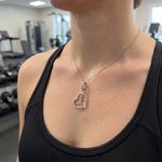 Personalized Running Lady Heart Zircon Necklace with Engraved Name Marathon Birthday Gift for Running Lovers 5