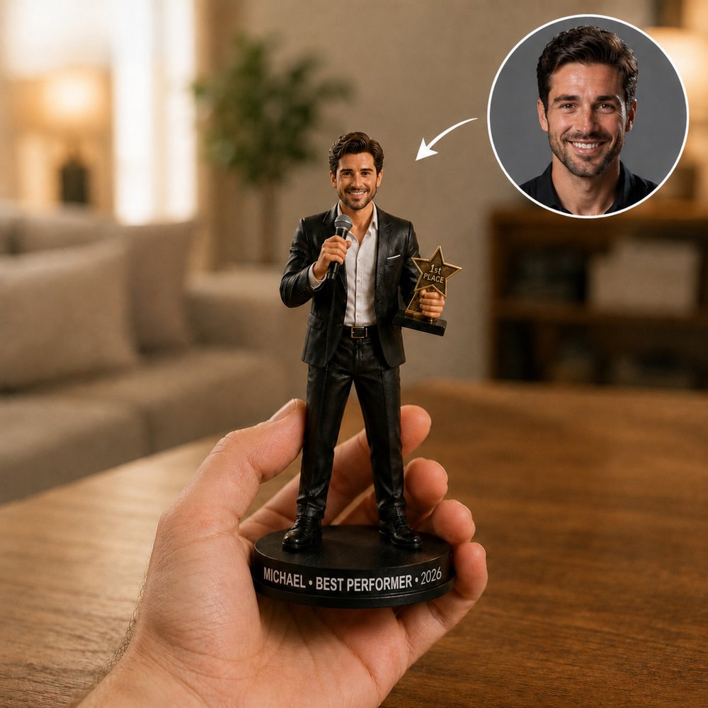 Personalized Boxing Tennis Golf Hobboy Theme Creative Photo to 3D Figure with Name Retirement Appreciation Birthday Gift Family Friend 8