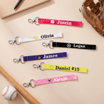 Personalized Ball Sports Wristband Keychain with Name Daily Use Birthday Game Day Gift for Sports Lovers