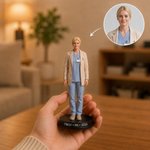 Personalized Flight Attendant Teacher Career Theme Creative Photo to 3D Figure with Name Retirement Appreciation Birthday Gift Family Friend 6