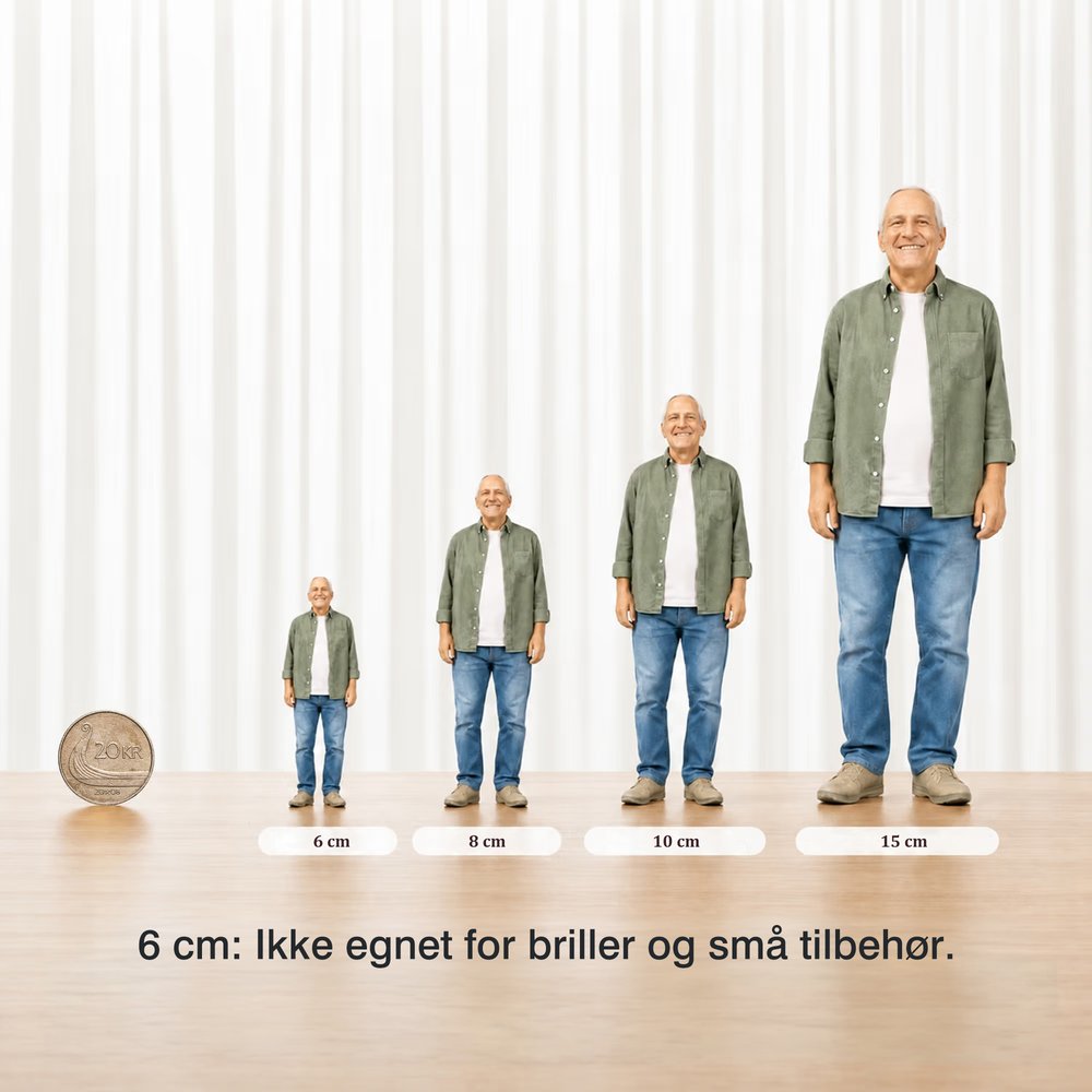 Personlig 3D-figurstatue fra foto med navn og base hjemmedekorasjon minnegave til familie og venner 10