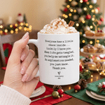 Personalised Watercolor Best Friend Back View 11 oz 15 oz Ceramic Mug with Name and Text Christmas Gift for Besties Women