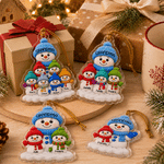 Personalized Grandma Snowman Family Acrylic Ornament with 1-6 Names Home Decor Christmas Gift for Grandma Family