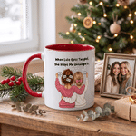 Personalised Watercolor Best Friend Back View 11 oz 15 oz Ceramic Mug with Name and Text Christmas Gift for Besties Women